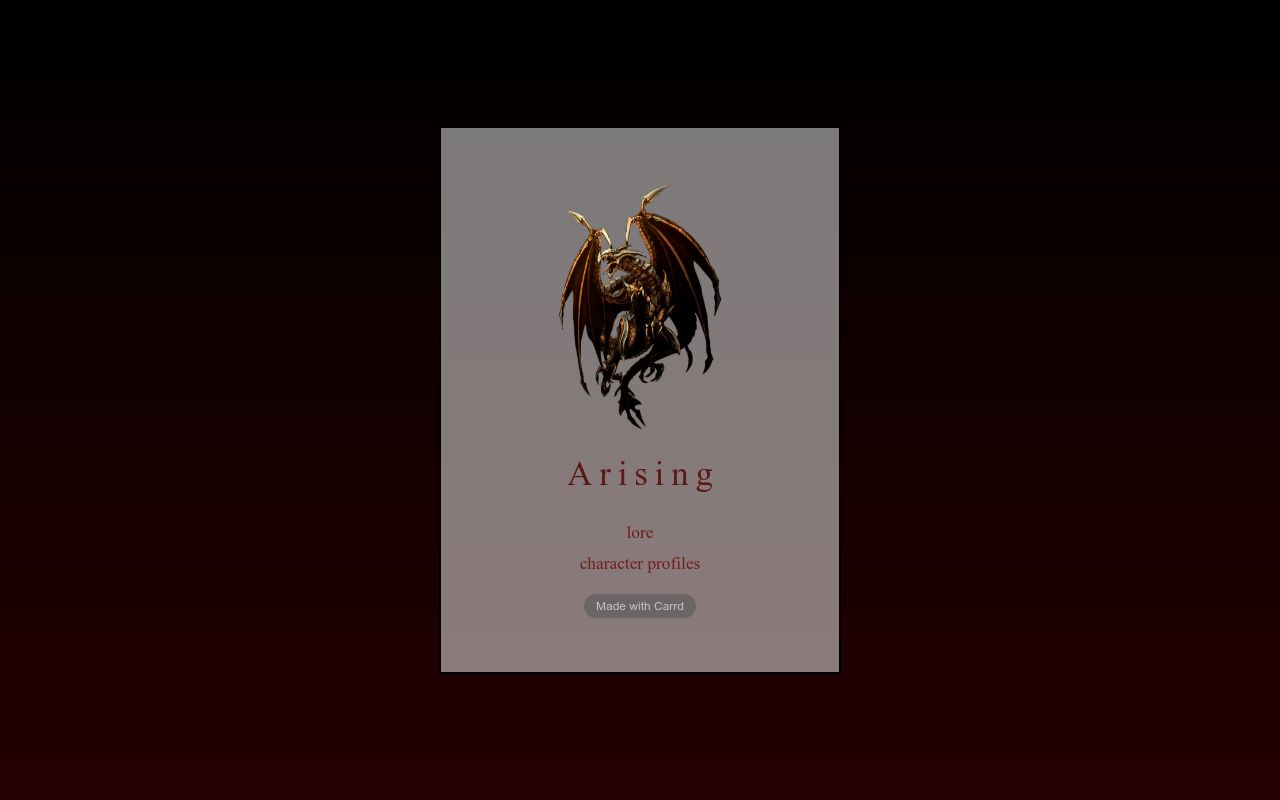 Carrd profile picture for @arising
